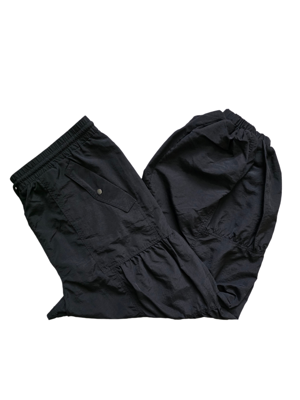 HALARA Mid Rise Drawstring Pocket Ruched Parachute Casual Cargo Baggy Pants L - Picture 15 of 16